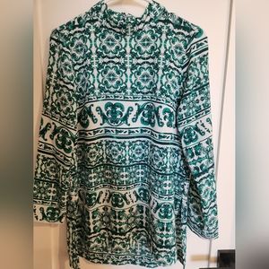 H&M Green Print Top